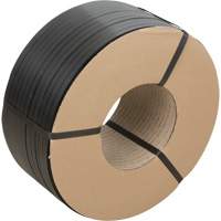 Strapping, Polypropylene, 5/8" W x 6000' L, Black, Manual Grade Trail Hammer and Bolt