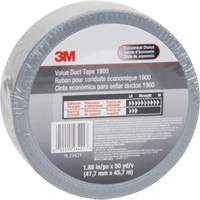 1900 Value Duct Tape, 5.8 mils, Silver, 48 mm (2") x 5.7 m (18.7') Trail Hammer and Bolt