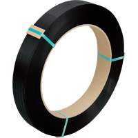 Strapping, Polyester, 5/8" W x 1800' L, Black, Manual Grade Trail Hammer and Bolt