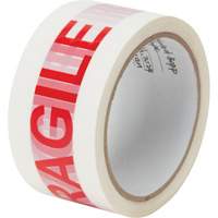 Ruban d'emballage Fragile, Adh&eacute;sif Thermofusible, 2 mils, 48 mm (2") x 100 m (328') Trail Hammer and Bolt