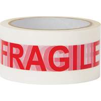 Ruban d'emballage Fragile, Adh&eacute;sif Thermofusible, 2 mils, 48 mm (2") x 100 m (328') Trail Hammer and Bolt