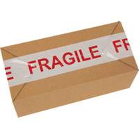 Ruban d'emballage Fragile, Adh&eacute;sif Thermofusible, 2 mils, 48 mm (2") x 100 m (328') Trail Hammer and Bolt