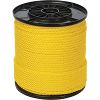 Corde torsad&eacute;e jaune &agrave; trois brins 1/4", Polypropyl&egrave;ne, 550' Trail Hammer and Bolt