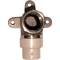 Coude applique 90° monobloc, Noeud x FPT, Laiton/PVC-C, 3/4" Trail Hammer and Bolt