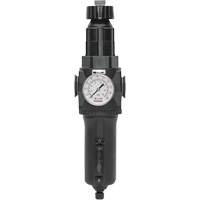 Manual Drain Filter/Regulator with Metal Bowl & Gauge Modulair 400, 1/2" NPT, 200 psi, 9.1 fl. oz. Capacity Trail Hammer and Bolt