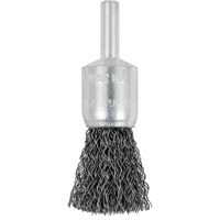 Brosse &agrave; fils cr&ecirc;p&eacute;s mont&eacute;e sur mandrin E050-12, 1/2", Fils 0,012", Tige 1/4" Trail Hammer and Bolt