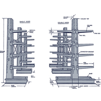 Colonne en porte-&agrave;-faux, Un c&ocirc;t&eacute;, 4" la x 10' h Trail Hammer and Bolt