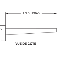 Colonne en porte-&agrave;-faux, Double, 4" la x 10' h Trail Hammer and Bolt