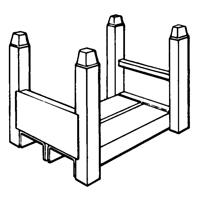 Supports empilables mobiles, 15" la x 22" p, Capacit&eacute; de 5600 lb Trail Hammer and Bolt
