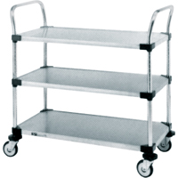 Chariots utilitaires pour service r&eacute;gulier, 3 Tiers, 18" la x 39" h x 30" p, Capacit&eacute; 500 lb Trail Hammer and Bolt