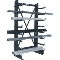 Single-sided Minitree&reg; Cantilever Rack, 36" W x 76-3/16" H Trail Hammer and Bolt