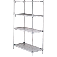 ETAGERE,4 TABL18X36X63,CHROME,800LB/TABL., Tiers 4, 36" la x 63" h x 18" p Trail Hammer and Bolt