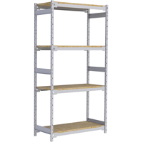 &eacute;tag&egrave;re-classeur de grande largeur, Acier, 4 Tablettes, 42" la x 18" p x 84" h Trail Hammer and Bolt