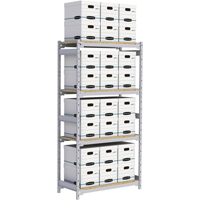 &eacute;tag&egrave;re-classeur de grande largeur, Acier, 4 Tablettes, 42" la x 18" p x 84" h Trail Hammer and Bolt