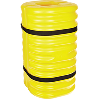 Column Protector, 10" x 10"/10" x 10 " Inside Opening, 24" L x 24" W x 42" H, Yellow Trail Hammer and Bolt