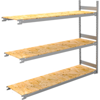 &eacute;tag&egrave;re-classeur de grande largeur, Acier, 3 Tablettes, 72" la x 18" p x 60" h, Ensemble Ajout Trail Hammer and Bolt