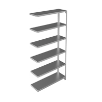 Shelving Unit, Galvanized Steel, Slotted Angle, 400 lbs. Capacity, 36" W x 72" H x 12" D Trail Hammer and Bolt
