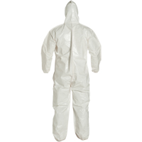 Tychem&reg; 4000 Coveralls, Large, White Trail Hammer and Bolt