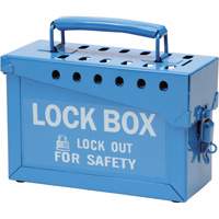 Coffret de s&eacute;curit&eacute; portatif en m&eacute;tal, Bleu Trail Hammer and Bolt