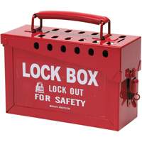 Coffret de s&eacute;curit&eacute; portatif en m&eacute;tal, Rouge Trail Hammer and Bolt