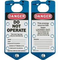Labeled Lockout Hasps, Blue Trail Hammer and Bolt