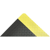 Tapis antifatigue ergonomique Saddle Trax, Losange, 2' x 3' x 1", Noir/Jaune, Vinyle Trail Hammer and Bolt