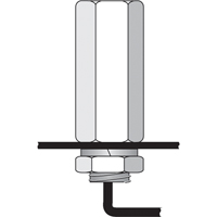 Tiges de s&eacute;curit&eacute; pour support porte-drapeau, usage intensif - accessoires & pi&egrave;ces de rechange Trail Hammer and Bolt