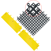 ErgoDeck&reg; Mat No. 560, PVC, 1-1/2' W x 1-1/2' L, 7/8" Thick, Black Trail Hammer and Bolt