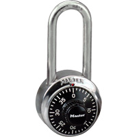 Padlock, Combination, Hardened Steel, 1-7/8" Width Trail Hammer and Bolt