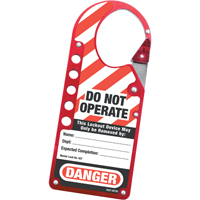 Labeled Snap-on Hasps, Red Trail Hammer and Bolt