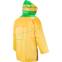 Neo-Slick Chemical & Acid Resistant Rain Jacket, Small, Yellow, Neoprene Trail Hammer and Bolt