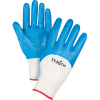 Seamless-Knit Medium-Weight Coated Gloves, 7/Small, Nitrile Coating, 13 Gauge, Cotton Shell Trail Hammer and Bolt