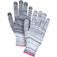 Dotted String Knit Gloves, Poly/Cotton, Single Sided, 7 Gauge, Small Trail Hammer and Bolt