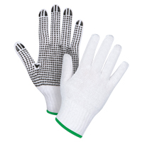 Dotted String Knit Gloves, Poly/Cotton, Single Sided, 7 Gauge, Medium Trail Hammer and Bolt