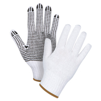 Dotted String Knit Gloves, Poly/Cotton, Single Sided, 7 Gauge, Large Trail Hammer and Bolt