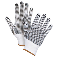 Double-Sided Dotted String Knit Gloves, Poly/Cotton, Double Sided, 7 Gauge, Large Trail Hammer and Bolt