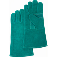 Premium Welder's Gloves, Split Cowhide, Size Large Trail Hammer and Bolt