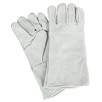 Standard-Duty Welder's Gloves, Split Cowhide, Size Large Trail Hammer and Bolt