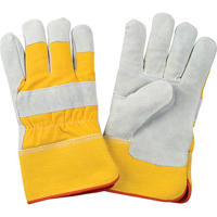 Gants d'ajusteur doubl&eacute;s pour l'hiver de premi&egrave;re qualit&eacute;, 2T-Grand, Paume en Cuir de vache refendu, Doublure en Molleton de mousse Trail Hammer and Bolt