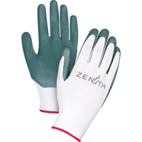 Premium Comfort Coated Gloves, 7/Small, Nitrile Coating, 13 Gauge, Polyester Shell Trail Hammer and Bolt