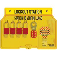 Station de verrouillage, Cadenas Aluminium, Capacit&eacute; de 4, Cadenas Compris Trail Hammer and Bolt