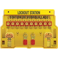 Station de verrouillage, Cadenas Aluminium, Capacit&eacute; de 10, Cadenas Compris Trail Hammer and Bolt