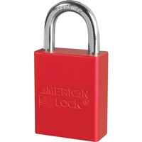 Cadenas de s&eacute;curit&eacute; American Lock, Rouge, Cl&eacute;s identiques, Aluminium, Largeur de 1-1/2" Trail Hammer and Bolt