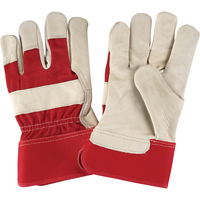 Premium Dry-Palm Fitters Gloves, Large, Grain Cowhide Palm, Cotton Inner Lining Trail Hammer and Bolt