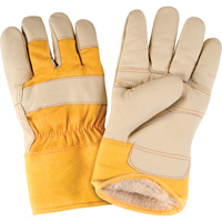 Gants d'ajusteur doubl&eacute;s pour l'hiver d'usage standard, Grand, Paume en Cuir fleur de meuble, Doublure en Boa Trail Hammer and Bolt