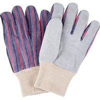 Gants de travail d'usage standard, Grand, Paume en Cuir de vache refendu Trail Hammer and Bolt