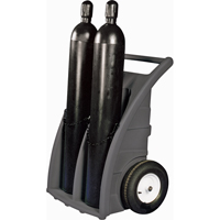 Dual-Cylinder Dollies, Rubber Wheels, 23" W x 12"L Base, 500 lbs. Trail Hammer and Bolt