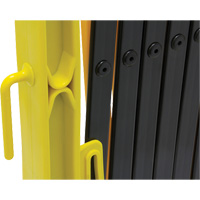 Xpandit Barricade, 36" H x 11.5' L, Black/Yellow Trail Hammer and Bolt