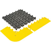 ErgoDeck&reg; General Purpose No. 564 Matting, PVC, 1-1/2' W x 1-1/2' L, 7/8" Thick, Charcoal Trail Hammer and Bolt