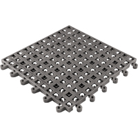 ErgoDeck&reg; General Purpose No. 564 Matting, PVC, 1-1/2' W x 1-1/2' L, 7/8" Thick, Charcoal Trail Hammer and Bolt